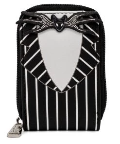 LOUNGEFLY DISNEY THE NIGHTMARE BEFORE CHRISTMAS JACK SKELLINGTON SUIT ACCORDION WALLET IN STOCK!