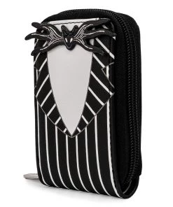 LOUNGEFLY DISNEY THE NIGHTMARE BEFORE CHRISTMAS JACK SKELLINGTON SUIT ACCORDION WALLET IN STOCK!