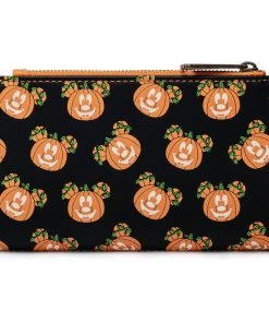 LOUNGEFLY DISNEY MICKEY-O-LANTERN GLOW IN THE DARK FLAP WALLET