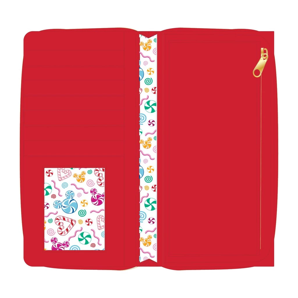 LOUNGEFLY SALE! LOUNGEFLY DISNEY GINGERBREAD MICKEY AND MINNIE MOUSE ZIP AROUND WALLET