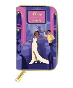 LOUNGEFLY DISNEY PRINCESS & THE FROG TIANA'S PALACE ZIP AROUND WALLET