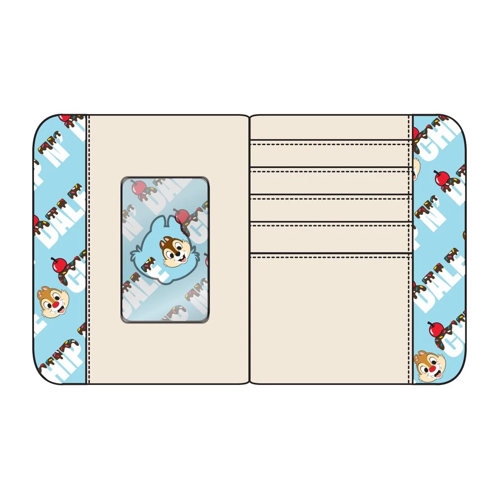 LOUNGEFLY DISNEY CHIP AND DALE SWEET TREATS ZIP AROUND WALLET
