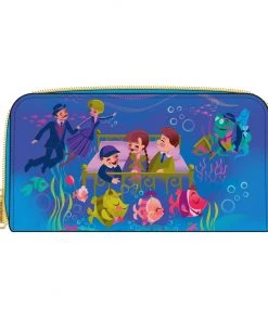 LOUNGEFLY DISNEY BEDKNOBS AND BROOMSTICKS UNDERWATER ZIP AROUND WALLET