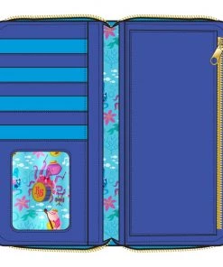 LOUNGEFLY DISNEY BEDKNOBS AND BROOMSTICKS UNDERWATER ZIP AROUND WALLET