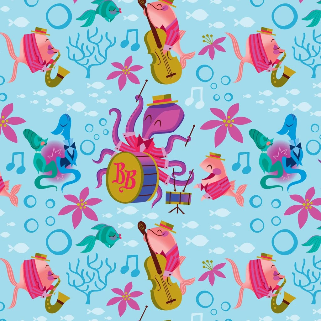 LOUNGEFLY DISNEY BEDKNOBS AND BROOMSTICKS UNDERWATER ZIP AROUND WALLET