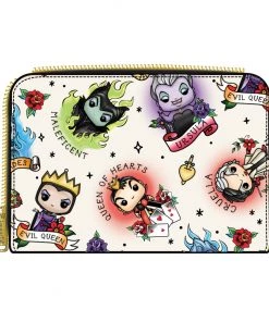 FUNKO POP! BY LOUNGEFLY DISNEY VILLAINS TATTOO ZIP AROUND WALLET