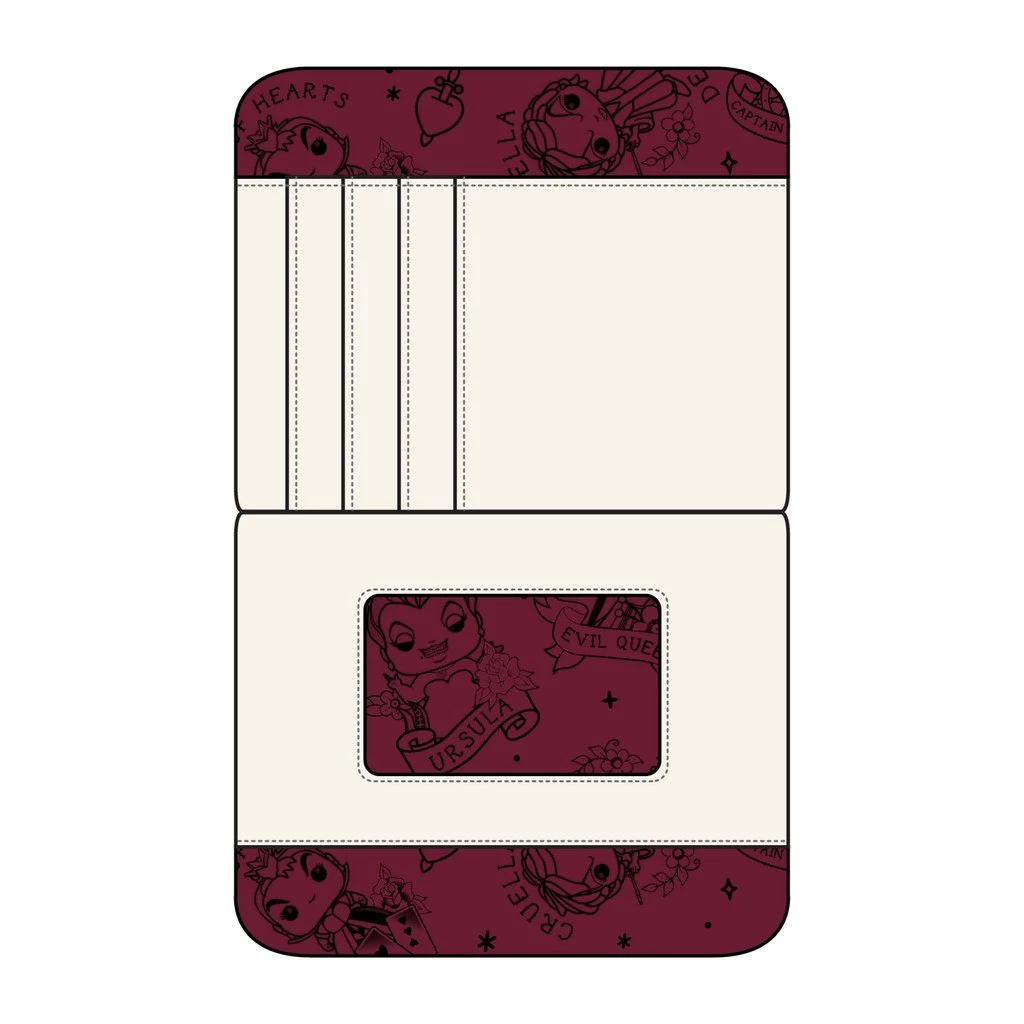 FUNKO POP! BY LOUNGEFLY DISNEY VILLAINS TATTOO ZIP AROUND WALLET