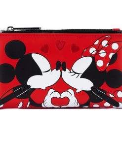 LOUNGEFLY DISNEY Mickey And Minnie Mouse Valentines Flap Wallet