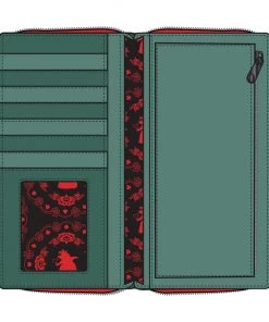 LOUNGEFLY DISNEY Alice In Wonderland Queen Of Hearts Villains Scene Zip Around Wallet