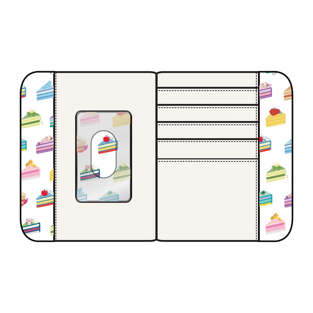 LOUNGEFLY Disney Princess Cakes Zip Around Wallet