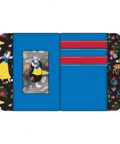LOUNGEFLY DISNEY SNOW WHITE COSPLAY BOW ZIP AROUND WALLET
