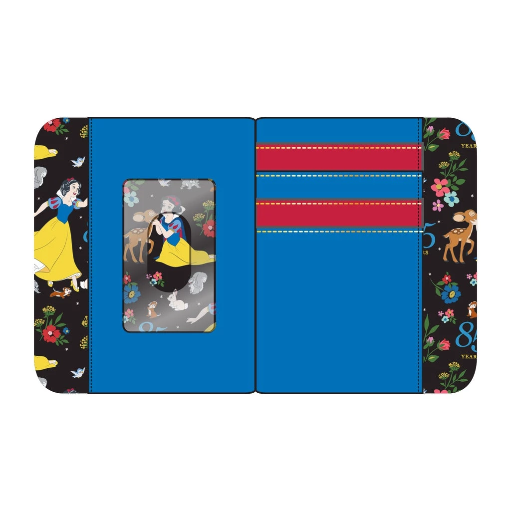 LOUNGEFLY DISNEY SNOW WHITE COSPLAY BOW ZIP AROUND WALLET