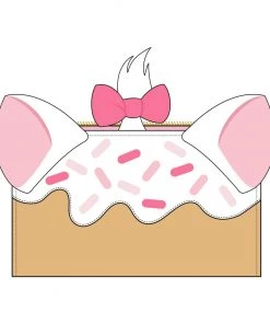 LOUNGEFLY DISNEY Marie Sprinkle Cupcake Cosplay Flap Wallet
