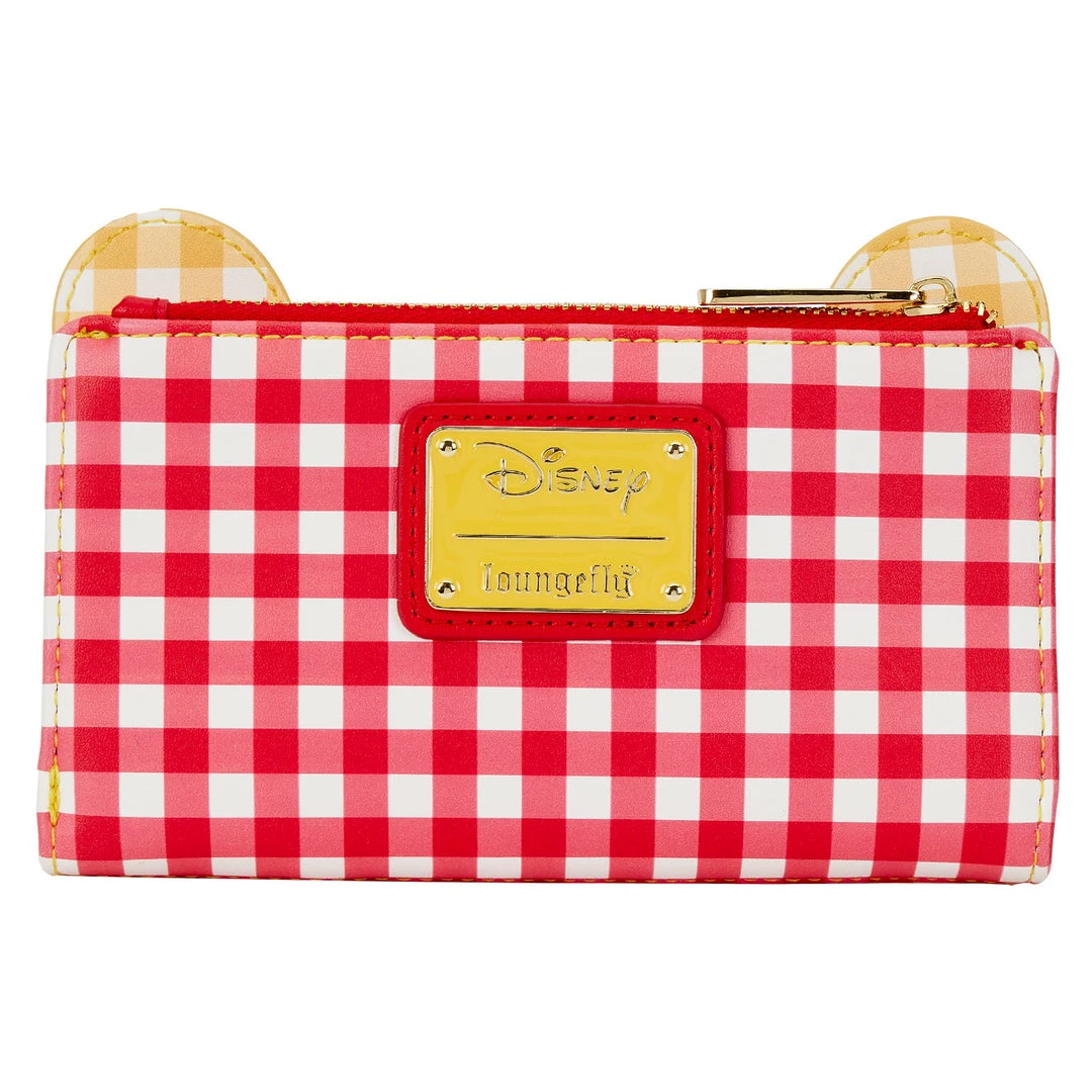 LOUNGEFLY DISNEY Winnie The Pooh Gingham Cosplay Flap Wallet
