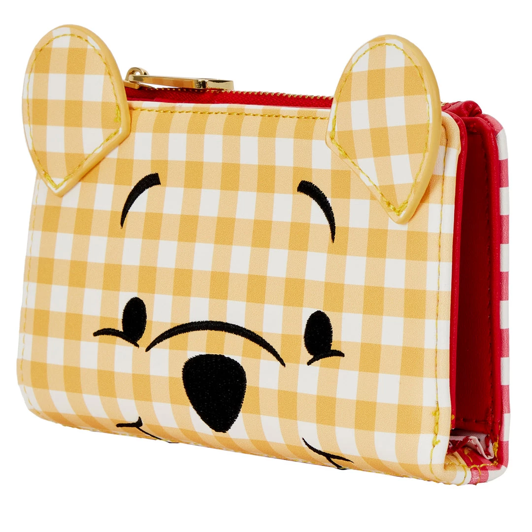 LOUNGEFLY DISNEY Winnie The Pooh Gingham Cosplay Flap Wallet