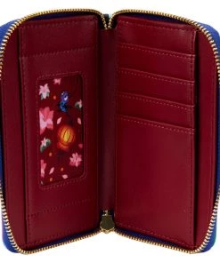 LOUNGEFLY DISNEY Mulan Castle Zip Around Wallet