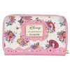LOUNGEFLY DISNEY Princess Floral Tattoo Zip Around Wallet