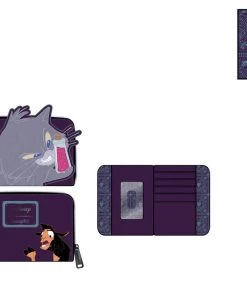 LOUNGEFLY DISNEY The Emperor's New Groove Yzma Cat Villains Scene Zip Around Wallet