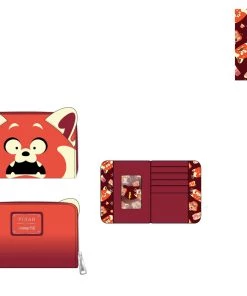 LOUNGEFLY DISNEY Turning Red Panda Cosplay Zip Around Wallet
