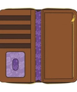 LOUNGEFLY MOVIE LOUNGEFLY WILLY WONKA AND THE CHOCOLATE FACTORY 50TH ANNIVERSARY ZIP AROUND WALLET