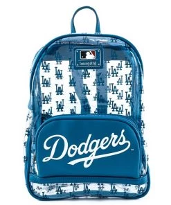 LOUNGEFLY MLB LOS ANGELES DODGERS CLEAR MINI BACKPACK PRE ORDER SHIP AUG/SEPT