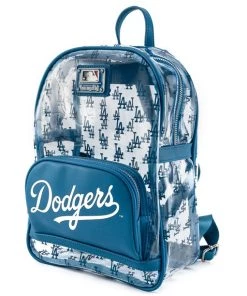 LOUNGEFLY MLB LOS ANGELES DODGERS CLEAR MINI BACKPACK PRE ORDER SHIP AUG/SEPT
