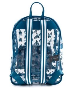 LOUNGEFLY MLB LOS ANGELES DODGERS CLEAR MINI BACKPACK PRE ORDER SHIP AUG/SEPT