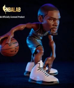 SMALL STARS 2022 SMALL-STARS NBA KEVIN DURANT NETS 12" FIGURE GREY JERSEY W/ WILSON BALL LIMITED TO 500