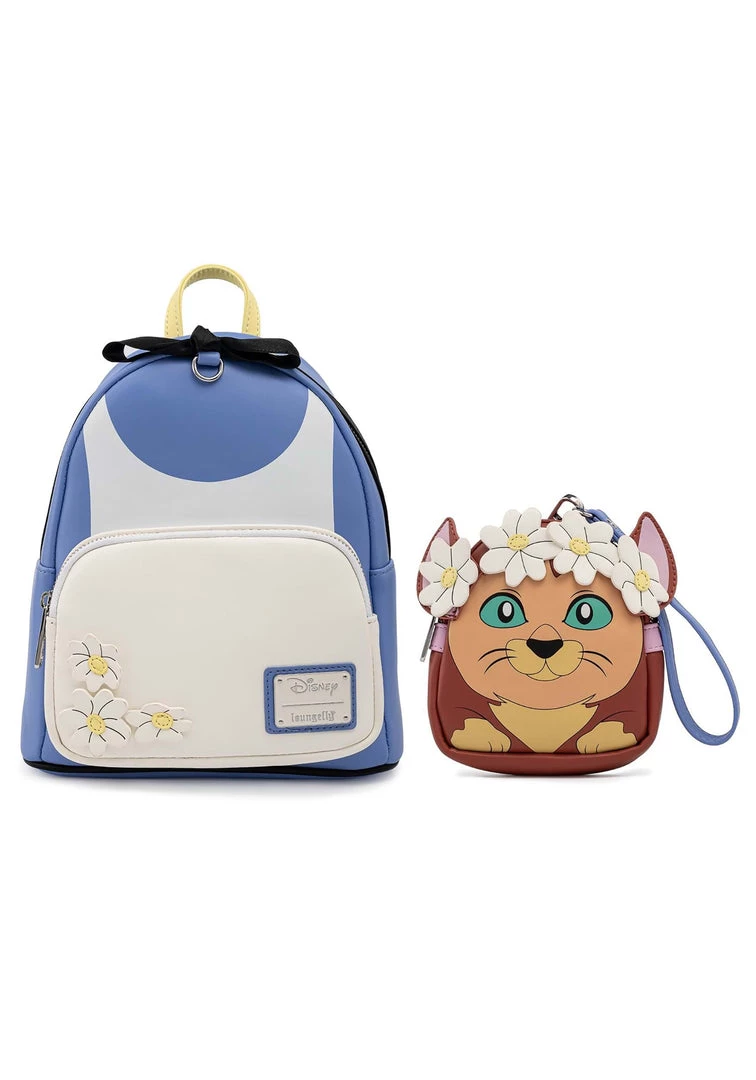 LOUNGEFLY DISNEY ALICE IN WONDERLAND AND DINAH THE KITTEN COSPLAY MINI BACKPACK