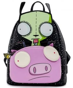 LOUNGEFLY NICKELODEON INVADER ZIM GIR & PIG MINI BACKPACK