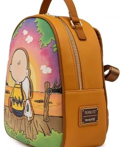 LOUNGEFLY PEANUTS CHARLIE AND SNOOPY SUNSET MINI BACKPACK