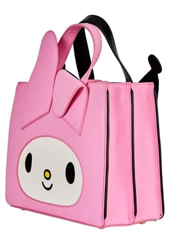 LOUNGEFLY SANRIO MY MELODY & KUROMI DOUBLE SIDED CROSS BODY BAG