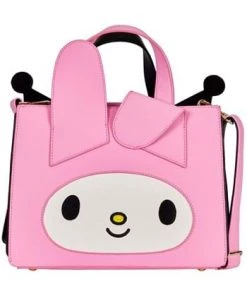 LOUNGEFLY SANRIO MY MELODY & KUROMI DOUBLE SIDED CROSS BODY BAG