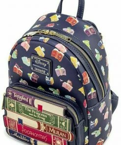 LOUNGEFLY DISNEY PRINCESS BOOKS AOP MINI BACKPACK