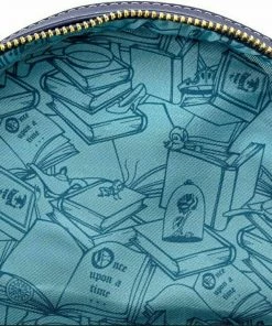 LOUNGEFLY DISNEY PRINCESS BOOKS AOP MINI BACKPACK