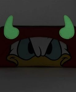 LOUNGEFLY DISNEY Donald Duck Devil Cosplay Wallet - EE Exclusive Glow In The Dark Horns